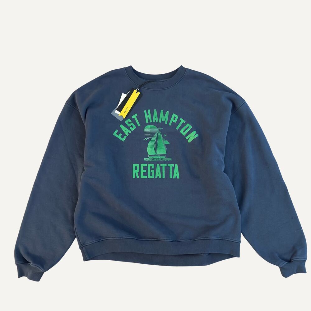 Rhude East Hampton Regatta Crewneck Sweatshirt Navy New With Tags XXL
